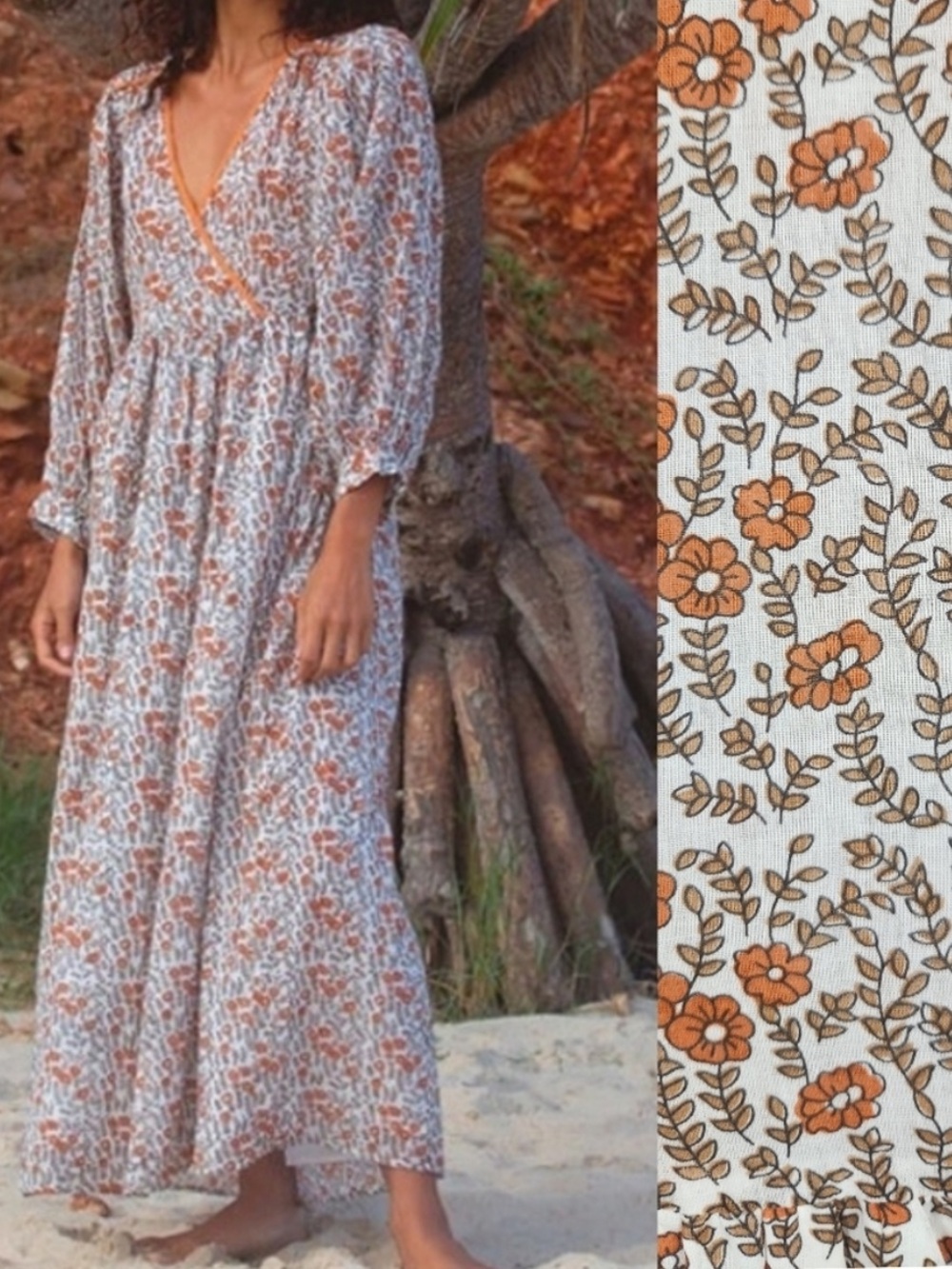 Daughters Of India Binita Dress In Apricot Size XL